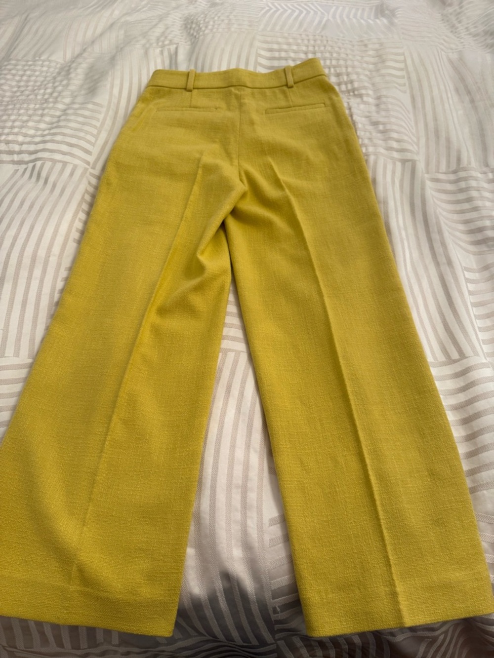 Sézane Corentin Trousers in Mustard Yellow, Cotton and Linen Blend, Size 4 NWOT - Picture 5 of 9